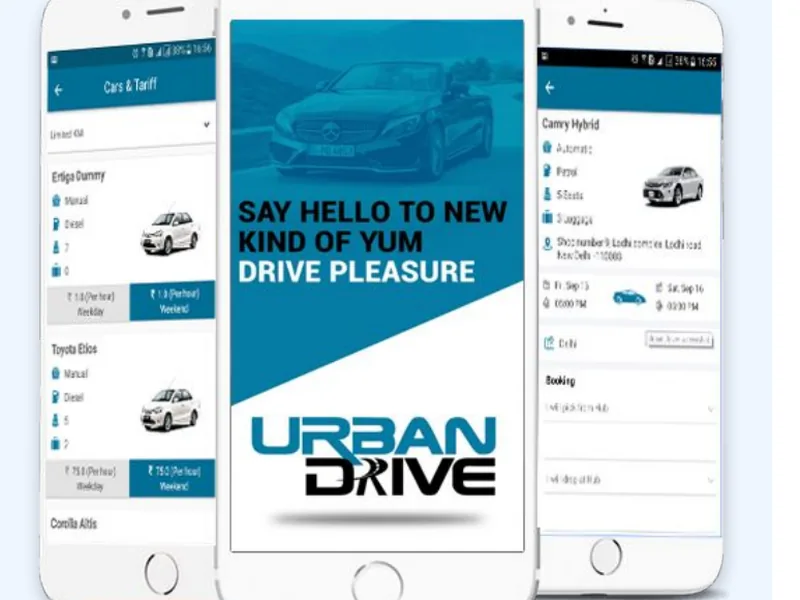 Urban Drive vehicle rental project visual from the supplied portfolio.